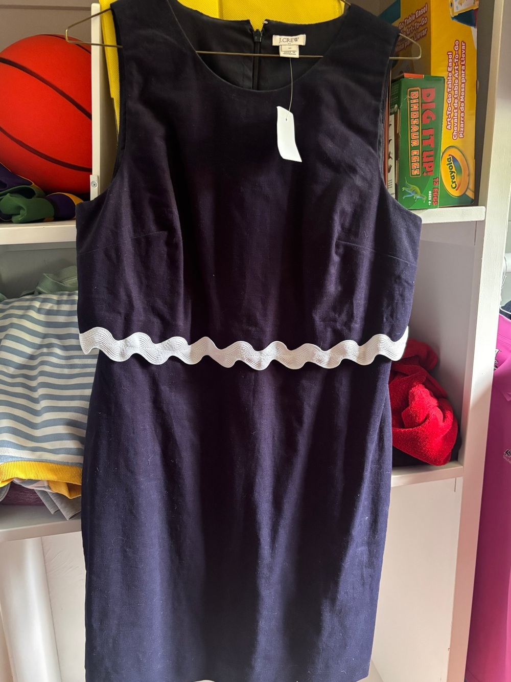 J. Crew Navy Sleeveless Dress NWT